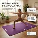 Large Yoga Mat 6'x 4'（72”x 48”）—1/4" &1/3" Extra Wide Exercise Mat 183cm x 122cm Large Exercise Mat Big Home Yoga Mat Pilates Mat,Non Slip,Thick,TPE Workout Mat,for Women & Men, Yoga, Pilates, Gym and Floor Workouts Pilates