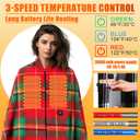 2 Pcs USB Heated Shawl Heating Scarf Heated Blanket Portable Electric Heating Wrap Shawl Home Office Camping(Buffalo)