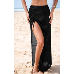Clear Black Cover-Up Skirt, Size S