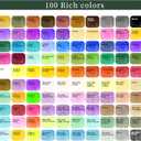 Artecho Watercolor Paint Set 100 Colors with Metallic in Portable Box, Paint Kit with Watercolor Papers and Brushes, Water Color Set for Beginners & Professionals