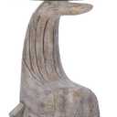 Powell Peabody Whale Brown Driftwood Accent Table with Glass Top