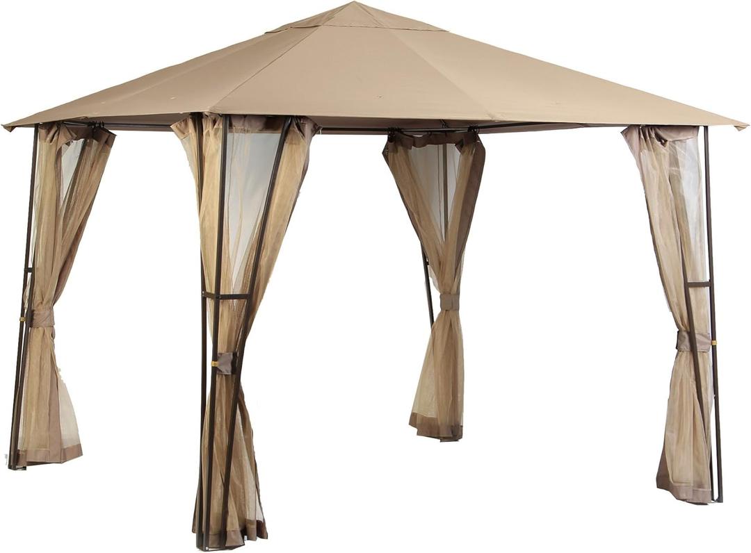 Garden Winds Replacement Canopy Top Cover for The Hampton Bay 5LGZ1291-V3, 5LGZ1291-V2, 5SGZ1377 Altoona 10' x 10' Gazebo - RipLock 350