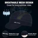 MELASA Cycling Cap, Cooling Skull Cap Helmet Liner with Sun Visor, Sun Protection Running Bike Cap for Men Women Under Helmet