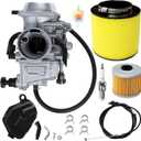 Fourtrax 300 Carburetor Fit for Honda 1986-2000 FourTrax TRX300 TRX350,1997-2004 Foreman 400 450,2000-2006 Rancher 350(Includes Air Filter,Oil Filter,Spark Plug,Throttle Cable) (Without Heat Wire)