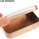 Cabilock 12pcs Tinplate Storage Box Hinged Lid Candy Tins for Decorative Containers for Weddings Parties (8PCS, Rose Gold)