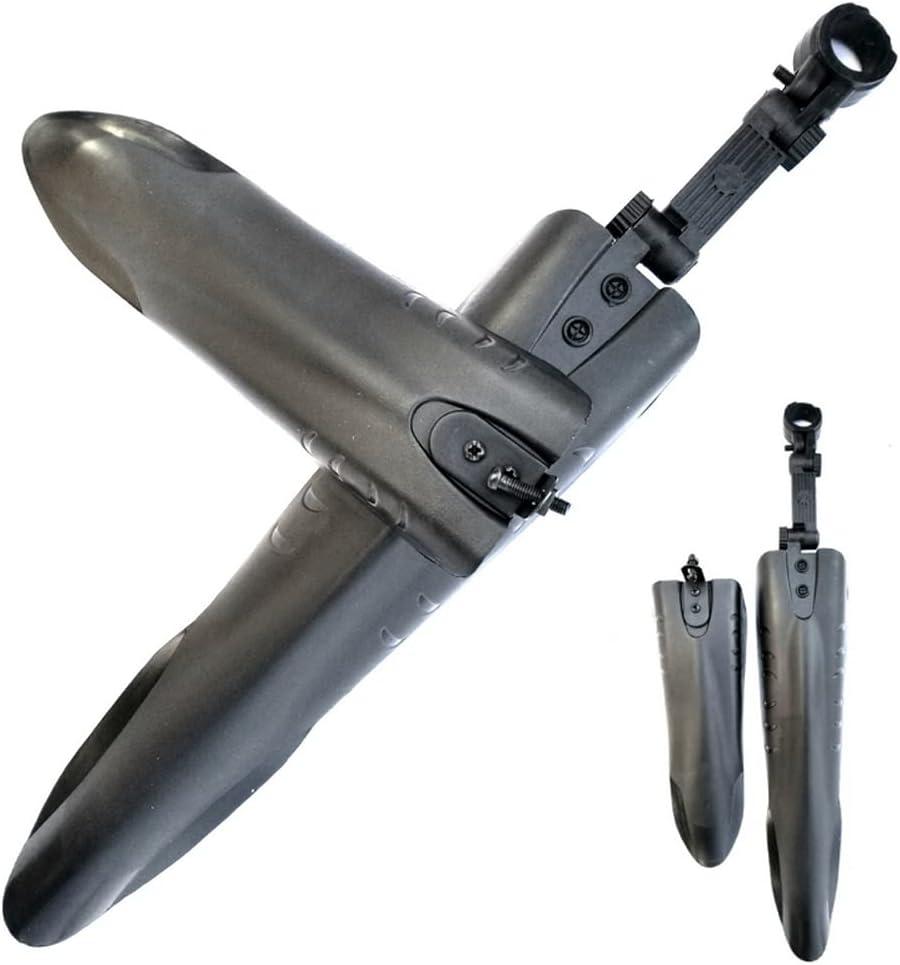 BlueSunshine Dovetail Style Adjustable Fender Bicycle Bike Cycling Front/Rear Mud Guards Mudguard Fenders Set Mountain Road fits for 24-28" Bike (Black)