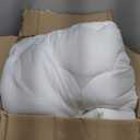 Cloud-Like Twin Mattress Topper - 100% Cotton Top Mattress Pad for Back Pain Relief - Breathable & Naturally Cooling for Hot Sleepers, White