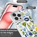 for iPhone 14 Pro Max Case [Compatible with Magsafe],Girls Women Clear Magnetic Case Silicone Shockproof Protective Cover with Pattern Summer Ocean Lemon Fish