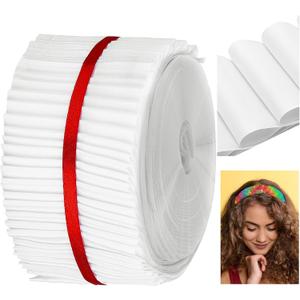 Ganeen 100 Pcs White Quilting Fabric Roll 2.56 Inch Cotton Fabric Squares Jelly Patchwork Precut Strips Bundles for Holiday Materials Craft DIY Sewing Cloths