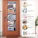 Weekly Kids Clothes Organizer for Daily Activity, Over Door Portable Kids School Clothing Storage with 3 hooks (Beige - 2 Set)