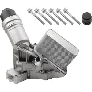 Dasbecan 11428583895 Aluminum Oil Cooler Filter Housing Assembly Compatible with BMW 340i 440i 540d 540i 640i 740i M240i X3 X4 xDrive 2016-2021, for B58 3.0L Turbocharged Engine Replaces# 11428511391