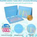 5 x Animated Greeting Card with dynamic pic inside, 6.1 * 4.8in Individual Handmade Happy Birthday Greeting Card, Colorful Candles style,with Envelope & Printed Message Inside