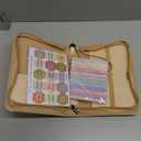 Bible Cover Case for Women Khaki Leather Floral Bible Storage Bag with Highlighters Tabs for Girls Bible Study Supplies Accessories Christian Gifts (One size)