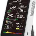 Professional Indoor Air Quality Monitor with AQI Alerts, Portable RealTime Detector for Home, Car, Plants & Pet