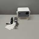 Projector [Auto Focus/360 Rotatable Stand] 4K Projector with Wifi and Bluetooth 1080P Native, Compatibile with TV Stick/Memory Stick/Laptop, Smart Home Outdoor Projector Gery (Grey)