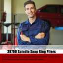 38700 Spindle Snap Ring Pliers, 12in Heavy Duty Internal External Snap Ring Pliers, for Installation and Removal of Circlips，Compatible with Ford Super Duty Pickups 2007 and Newer