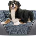 INVENHO X-Large Dog Bed for Large, Medium, Small Dogs - Rectangle, Washable, Orthopedic, Soft Calming Sleeping Puppy Bed - Durable Pet Cuddler with Anti-Slip Bottom - XL (35"x25"x10") (Grey)