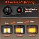 Propane Patio Heater, 18,000 BTU Foldable Outdoor Propane Heater with LP Regulator, Portable Gas Heaters for Camping, Garage, Porch and Backyard