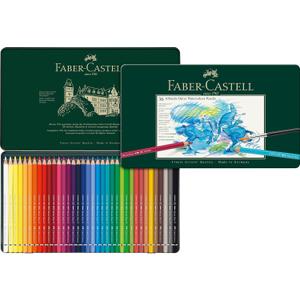 Faber-Castel FC117536 Albrecht Durer Artist Watercolor Pencils in A Metal Tin (36 Pack), Assorted