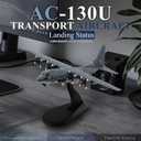 HANGHANG 1/200 AC-130U Fighter Jet Model Metal Aircraft Model Military Airplane Model Diecast Plane Model for Collection or Displays