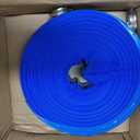 POOLTALE 2.0" x 100 FT Pool Backwash Hose, Heavy Duty Reinforced Lay-Flat Sump Pump Hose, Discharge Hose with 2 Clamp for Pool Filter, Drain Clean Swimming Pools and Filters for Inground Pools