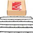 3-Pack 14 Inch Chainsaw Chain 52 Drive Links, 3/8" Pitch, 0.050" Gauge, Fit for Craftsman, Ryobi, Greenworks, Earthwise, Makita, Poulan, Husqvarna Chainsaws and More
