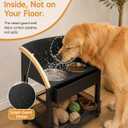 Elevated Dog Bowls for Large Breed Dogs with Storage Basket, 13 Inch Tilted Raised Dog Bowl Stand with Stainless Steel Bowls, Metal Dog Feeding Station