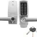 Mechanical Door Lock, Mechanical Push Button Lever Lock, Keyless Entry Commercial & Residential, Water-Proof Zinc Alloy, Easy to Install, for Garden, Yard, Garage