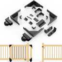 MOFEEZ Sliding Gate Kit Heavy Duty Rolling Gate Hardware Kit for Smooth Quiet Sliding Operation Black