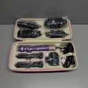 TASNEEM 7 in 1 Hot Air Brush & Rotating Hair Dryer Brush, Air Styler with Auto-Wrap Curlers, Ionic Blow Dryer, Straightener & Oval Brush, Without Heat Damage Multi-Styler with Travel Case (Purple)