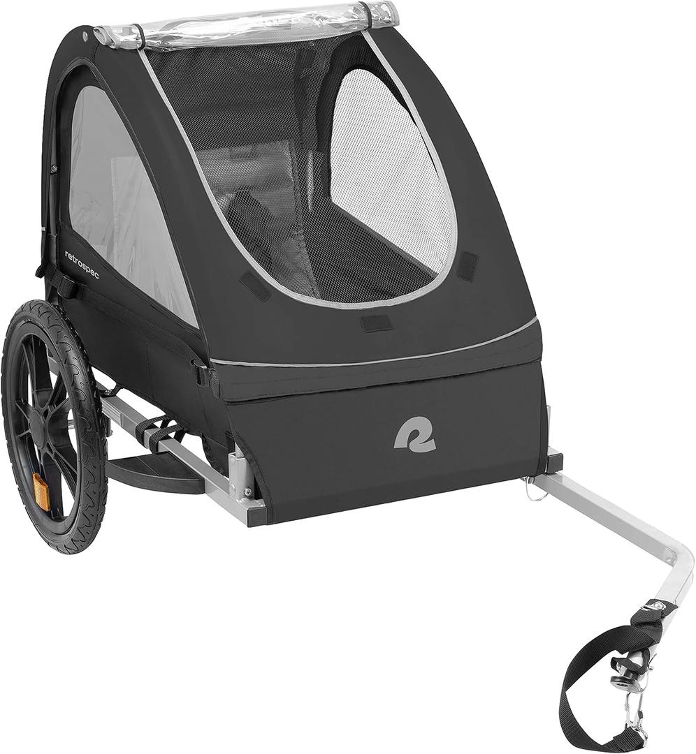 Retrospec Rover Kids Bicycle Trailer Single and Double Passenger Childrens Foldable