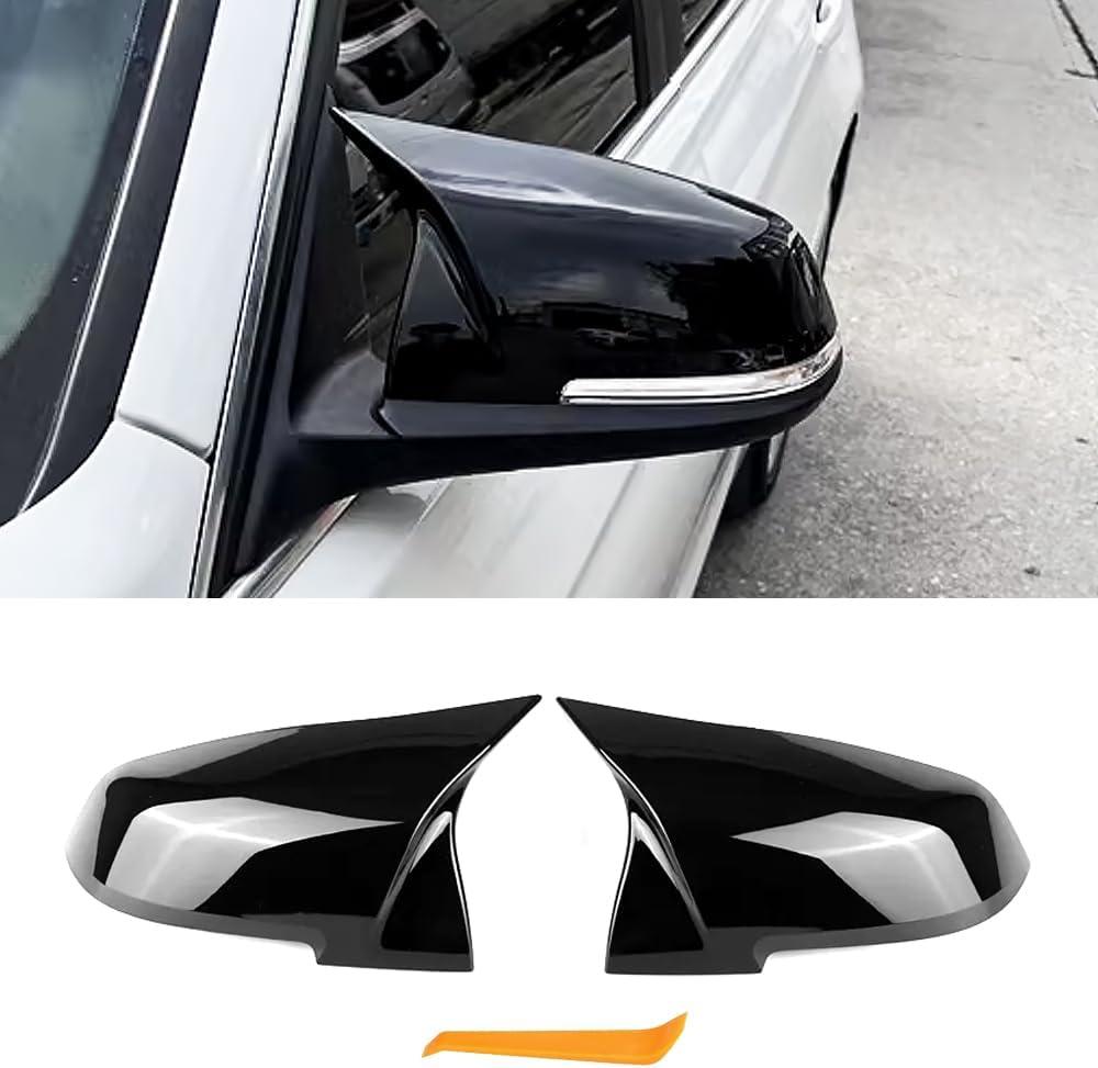 MAXDOM Mirror Caps Gloss Black Compatible with 1-Series F20 2-Series F22 F23 3-Series F30 F31 F34 4-Series F32 F33 F36 X1 E84 M2 F87 Models Rearview Side Cover Direct Replacement