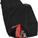 Porch Shield Snow Blower Cover Outdoor Snowblower Cover Waterproof Heavy Duty for Most Two Stage Snow Thrower 50''L x 30" W x 43" H Black