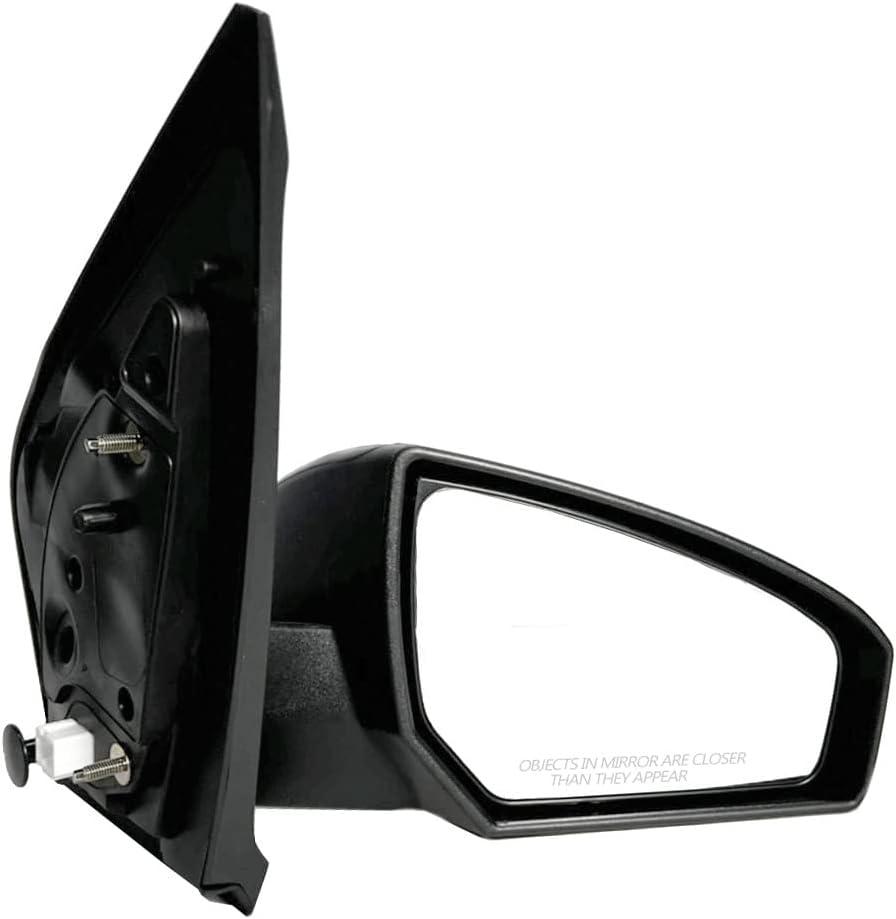 Dependable Direct Passenger Side Mirror for Nissan Sentra (2007 2008 2009 2010 2011 2012) Power Operation Unpainted Non-Heated Non-Folding Right Outside Rear View Replacement Door Mirror - NI1321167