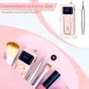 MOCOWIND Portable Nail Drill Professional 35000 RPM, Rechargeable Electric Nail File Machine Cordless E-File for Acrylic Gel Polishing Removing with Bits Kit for Manicure Salon Home, Pink