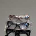 MMOWW Cat Eye Reading Glasses Fashion Cute Reader for Women (Black/Black Pink/Pink Powder)+4.00