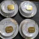 Antique Gold Floral Wedding Plastic Combo Plates 128pcs Plates 