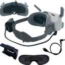 JCHPINE Goggles 2 Battery Bracket Holder and Power Cable for DJI Avata Battery Recharging Wire/Clip, Protective Cover Mat for DJI Avata Combo Goggles 2 Lens Protector Accessories