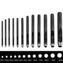 12Pcs Round Leather Hole Punch Tool Round Hollow Punch Set, Aulufft Leather Craft Punch Tool Hollow Hole Punch 1mm to 10mm for Watch Bands Belts Canvas Paper Plastic Models