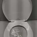 Mayfair Caswell Modern Slow Close Toilet Seat, Durable Plastic Seat, Made in USA, Round, White