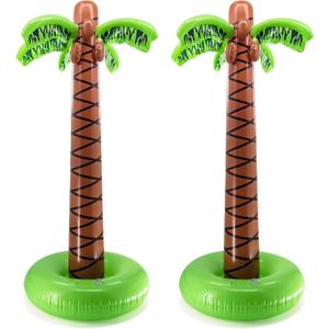 Super Sturdy Inflatable Palm Tree | 66 Giant Artificial Tree, Luau Party Decorations, Outdoor Decor, Beach Accessories, Hawaiian Decorations, Tropical Theme Birthday & Outdoor Toys | 2 Pack