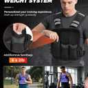 BAGAIL Adjustable Weighted Vest for Men 20-32lb, Comfortable U-Neck Rucking Vest with 6 Removable Weights, Storage Pocket and Reflective Strips for Strength Training, Advanced Bodyweight Workouts & Endurance