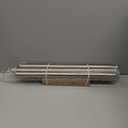 Modern Brushed Nickel Curtain Rods for Windows 16 to 60 Inches Adjustable Length Heavy Duty 1" Diameter Window Curtain Rod with Solid Metal Finials for Outdoor Farmhouse Bedroom Kitchen Living Room