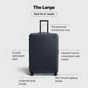 Away Large Checked Luggage, 29 Inch Hardside Suitcase with Spinner Wheels, Lightweight & Durable, TSA Lock, Light Blue