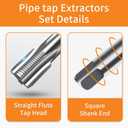 5-Piece NPT Pipe Tap Set, Precision Carbon Steel NPT Tap Set for Clean Accurate Threads, 3/4" NPT Tap, Perfect for Plumbers Mechanics DIYers, with Durable Plastic Case.