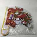 Soaoo 9 Pcs Christmas Dachshund Dog Santa Yard Sign Stakes with LED String Light Dachshund Dog Santa Claus Outdoor Lawn Decorations Large Outside Christmas Yard Decorations for Outdoor Holiday Decor