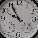 15 Inch Outdoor Clock, Black Metal-Frame Outdoor Clocks Waterproof, Silent Outdoor Wall Clock for Garden Patio Pool