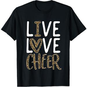 Live Love Cheer Girl Cheerleading Cheerleader Women Cheer T-Shirt, Small