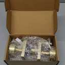 Mega Handles SUANA Passage Door Knob for Hallway, Closet and Bathroom, Reversible Heavy Duty Design Door Knobs, Fits All Standard Door Sizes, Screws Included - Satin Brass (1 Pack)