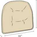 Non-Slip Chair Cushions, Assembled in USA, U-Shaped Skid-Proof Seat Pads for Dining Room, Kitchen, Office, 15"x16", 2 Pack